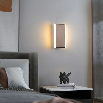 Lampada da parete in alluminio rettangolare a doppia testa in stile minimalista