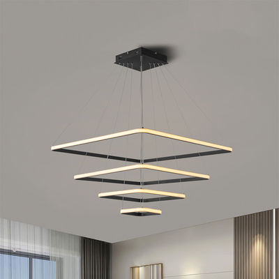 Quattro Quadrati Modern Minimalista Sala da pranzo candelabro Personalità Creativa Quadrato Ambiente Famiglia Lampa del Soggiorno Può regolare La Lampada di Studio della camera da letto