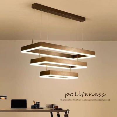 Terzo piano Piccolo soggiorno candelabro Led Moderno semplice rettangolare Hall Nordic illuminazione ristorante bar illuminazione appesa