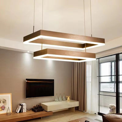 Doppio piccolo soggiorno lampadario a led moderno semplice rettangolare illuminazione nordica Lobby ristorante bar illuminazione appesa
