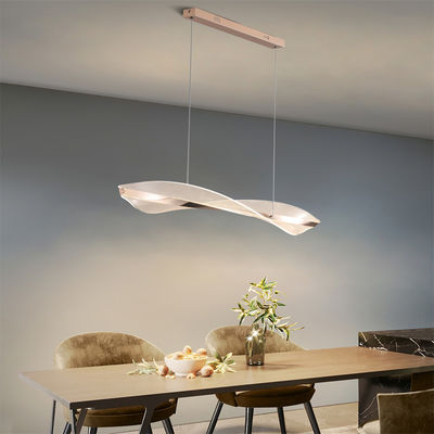 Dining Modern Branch Acrylic Shade Chandelier Lampada d'oro appesa per il ristorante LED Linear Pendant Light per la casa
