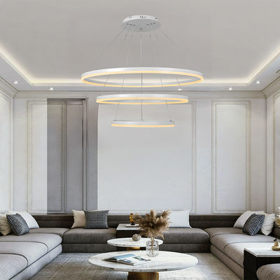 Villa Hotel Soggiorno Cerchio Lampada di pendente lineare Luxury Ring Rotondo Led lampadario