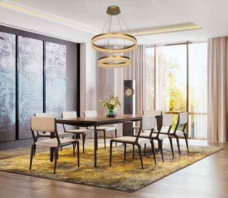Risparmio energetico soggiorno camera da letto candelabro acrilico soffitto 84w LED anello lampada pendente