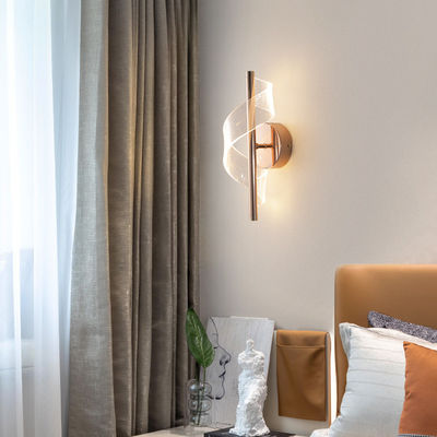 Moderna lampada da parete a forma di vite sfondo del soggiorno Lampada da parete acrilica personalizzata per il letto