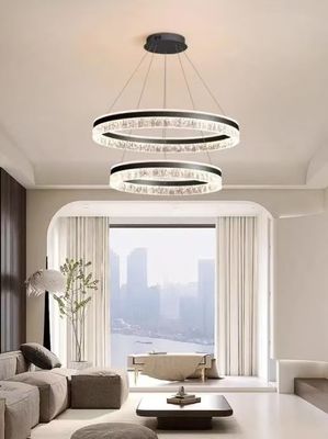 Squisito doppio cerchio soggiorno camera da letto lampadario interno LED brillante acrilico hotel villa sala da pranzo lampadario