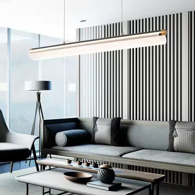 Una parola Minimalista Luxury French Island Bar Acrilico Rettangolare Rettatura Ristorante lampadario