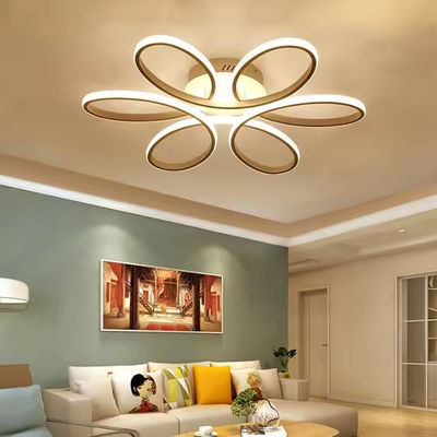 Dimmabile Superficie in oro montata Led Acrylic Ceiling Light Minimalista Anello creativo Pendente Luce a forma di fiore Moderno
