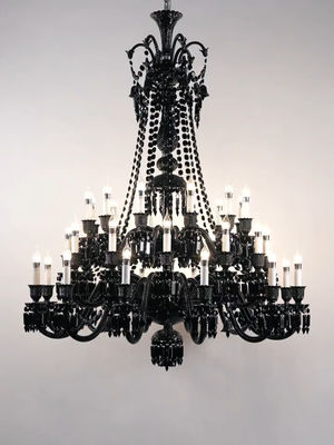 Lampade di candelabro di tendenza candela di fumo nero candele di cristallo uniche moderne per la sala da pranzo