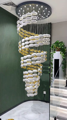 Lustre di uovo di drago Arte Lustre di uovo d'oro Hotel Villa Sala da ballo Lobby Mall Atrio Sandbox Scala loft