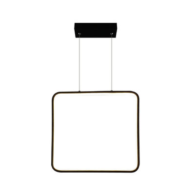 Moderno Quadratura Minimalista Candelabro Quadro LED Lampade di pendente in alluminio