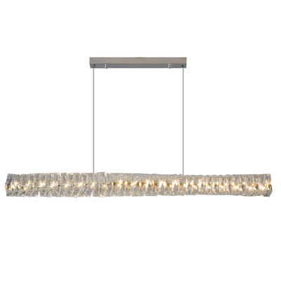 Golden Kitchen Island Pendant Light Nordic LED rettangolo in acciaio inossidabile