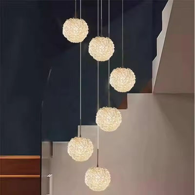 Lampada Lychee di cristallo moderna Villa di lusso a scalinata duplex Illuminazione per soggiorno e camera da letto elevata