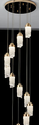 Lampada di alta decorazione a LED personalizzata Villa Hotel Scalinata lampada di candelabro in acrilico moderno lampada pendente 30000 ore di durata