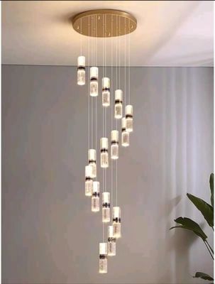 Luce di lusso a cristallo con altezza regolabile per il ristorante, hotel o villa