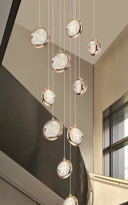 Candelabro a sfera di cristallo per Villa Mall Hotel Loft Cucina Soggiorno