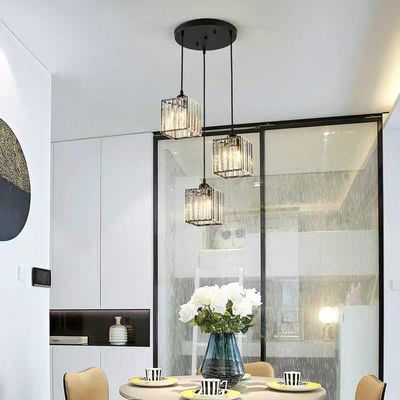 Lampada a cristallo per le scale con design trasparente e materiale di ferro