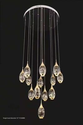 Luce di cristallo scala rotante perfume lampada a forma di bottiglia per soggiorni duplex