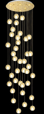 Candelaio a cristallo sferica multi-faccettato Candelaio di ingresso regolabile in altezza con sorgente di luce a LED e design personalizzabile