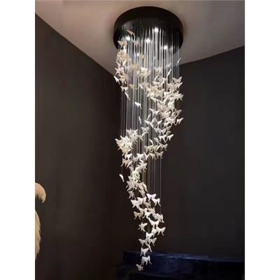 Nordic Creative White Ceramic farfalla Salotto Candelabro Moderno semplice Sala da pranzo Scale Camera da letto Villa Lampade in ceramica