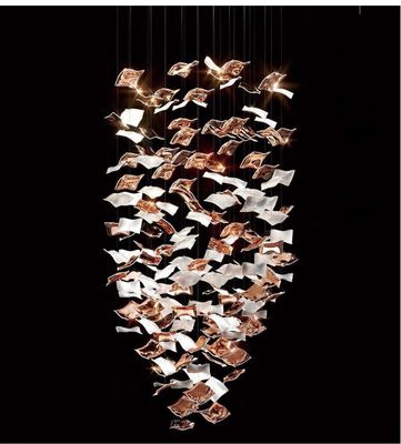 Gran candelabro per foyer su misura Illuminazione vetro Disegno artistico Banchetto Luce cristallino candelabro