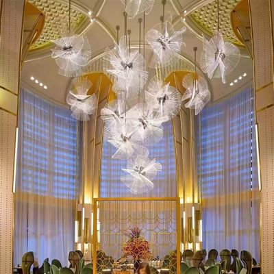 Duplex Villa Sala banchetti Hotel Lobby Lampade di modellazione di pissenliere Dipartimento vendite Hollow Art Lampade non standard
