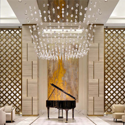 Decorazione di scale personalizzate per l'hotel Lobby Villa soffitto moderno gran cristallo vetro candelabro sospeso
