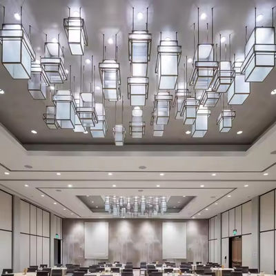 Stile cinese Hotel moderno Centro commerciale Lobby Sala da banchetto Lampade decorative con materiale di corpo in alluminio