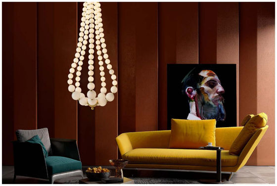 Ristorante Sala da tè Lampada di soffitto stile moderno semplice lampadario a sfera di vetro acrilico