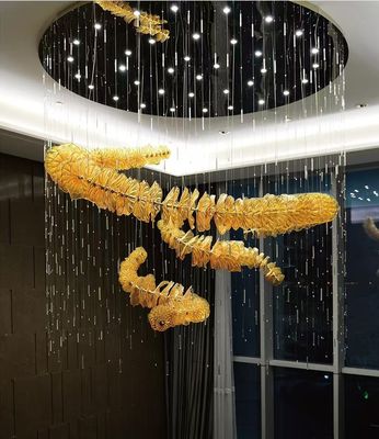 Matrimoni E Spazi Eleganti Utilizzare Sfumature Di Vetro Luxury Moderno Candelabro A LED Magnifica Luce A Cristallo Per Soggiorno D'Albergo