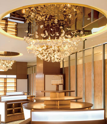 Grandi lampadari per l' atrio dell' albergo e per la casa Moderno K9 Crystal Butterfly Design con dimensioni personalizzate e acciaio inossidabile