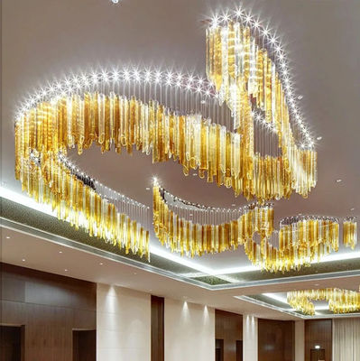 Controllo del interruttore Moderno candelabro LED in acciaio inossidabile per decorazioni interne soffitto bianco caldo vetro LED professionista