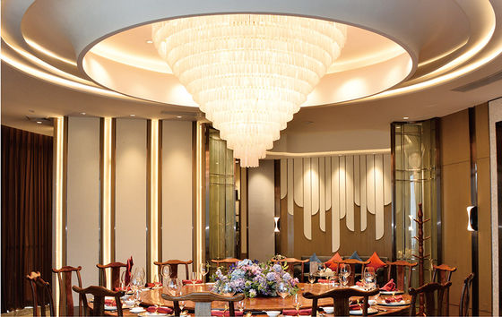 Moderno lusso Round Rock cristallo lampadario per soggiorno Villa Hotel soffitto illuminazione decorativa