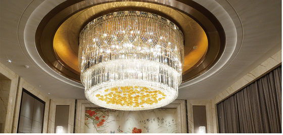 Hotel Matrimonio Decorazione d'interni contemporanea soffitto moderno LED luce appesa villa scala d'albergo luxo cristallo lampadario
