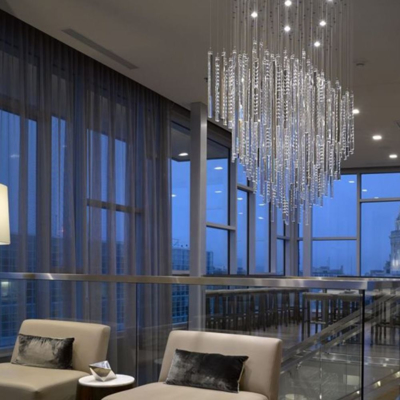 Lampade a LED pendenti nordiche illuminazione G9 lampadario di vetro per illuminazione interna