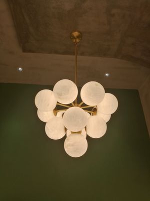 Luminous Balloon Spanish Marble Pendant Lamp Decor Villa Living Room Magic Bean Bubble Marble Chandelier Grape Cluster