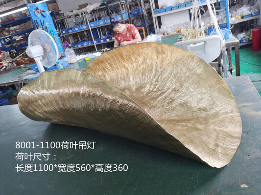 Decorazioni per la casa Moderna Rame Foglia di Loto Lampadario di Lusso Designer Arte Luce per Ristorante Negozio di Abbigliamento Lampade a Sospensione