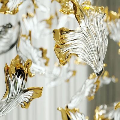 Lungo grande candelabro colorato Lobby Decorazione di matrimonio Legno d'oro di vetro parte candelabro