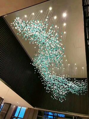Vitraio decorativo nordico in pietra 3D Art Glass Hotel Chandelier Luxury Glass Chandelier