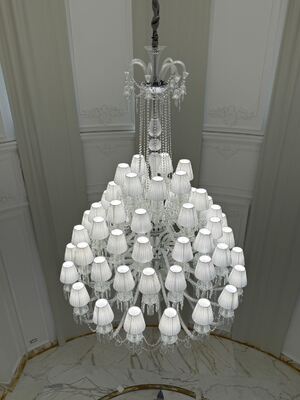Applicazione europea di lusso di cristallo pendente lampada appesa salotto salotto hotel sala villa candele di lusso lampadari luce