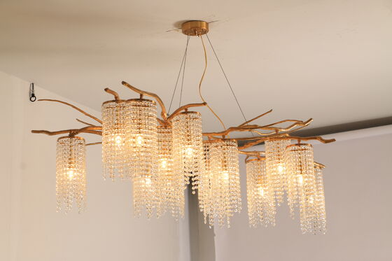 Superdimensioni Cascading Drop Crystal Pendant Candelabro Cascata Design Grand Staircase Hotel Atrium Illuminazione