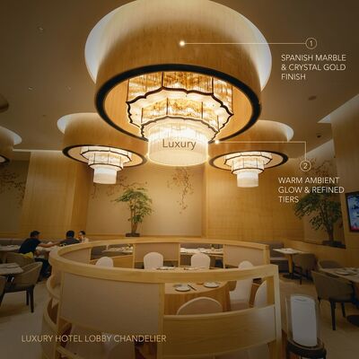 Luciere di cristallo di lusso di marmo spagnolo per hotel Villa Club