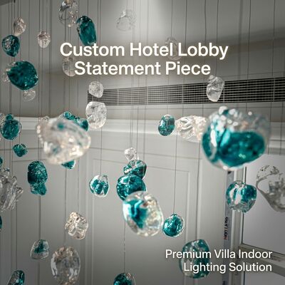 Lampadari a sospensione in cristallo con lampadari a gocce d'acqua all'ingrosso MOQ 30-50 pezzi Fornitura commerciale per villa hotel con ordine flessibile